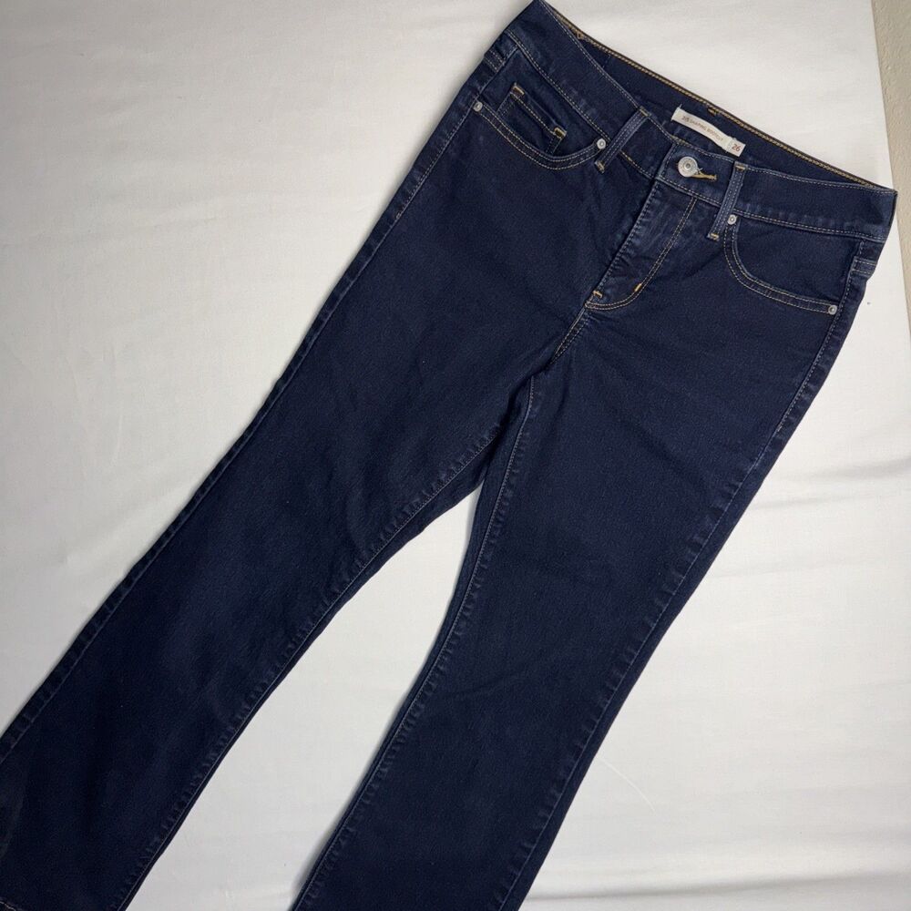 Levis Jeans Women 26 Blue Denim 315 Shaping Bootcut Low Cotton Blend 26x30